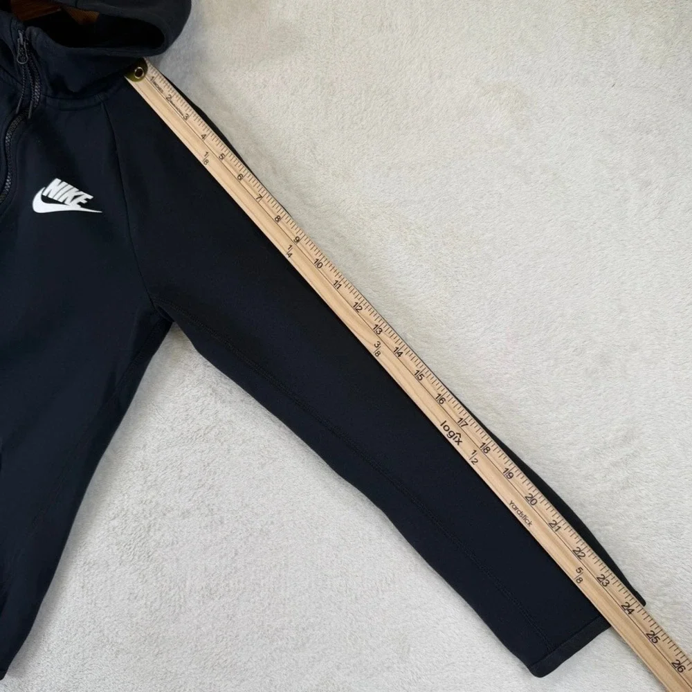 Nike Sportswear Kids Tech Fleece Full Zip Hoodie Black Sz Large AR4020-010